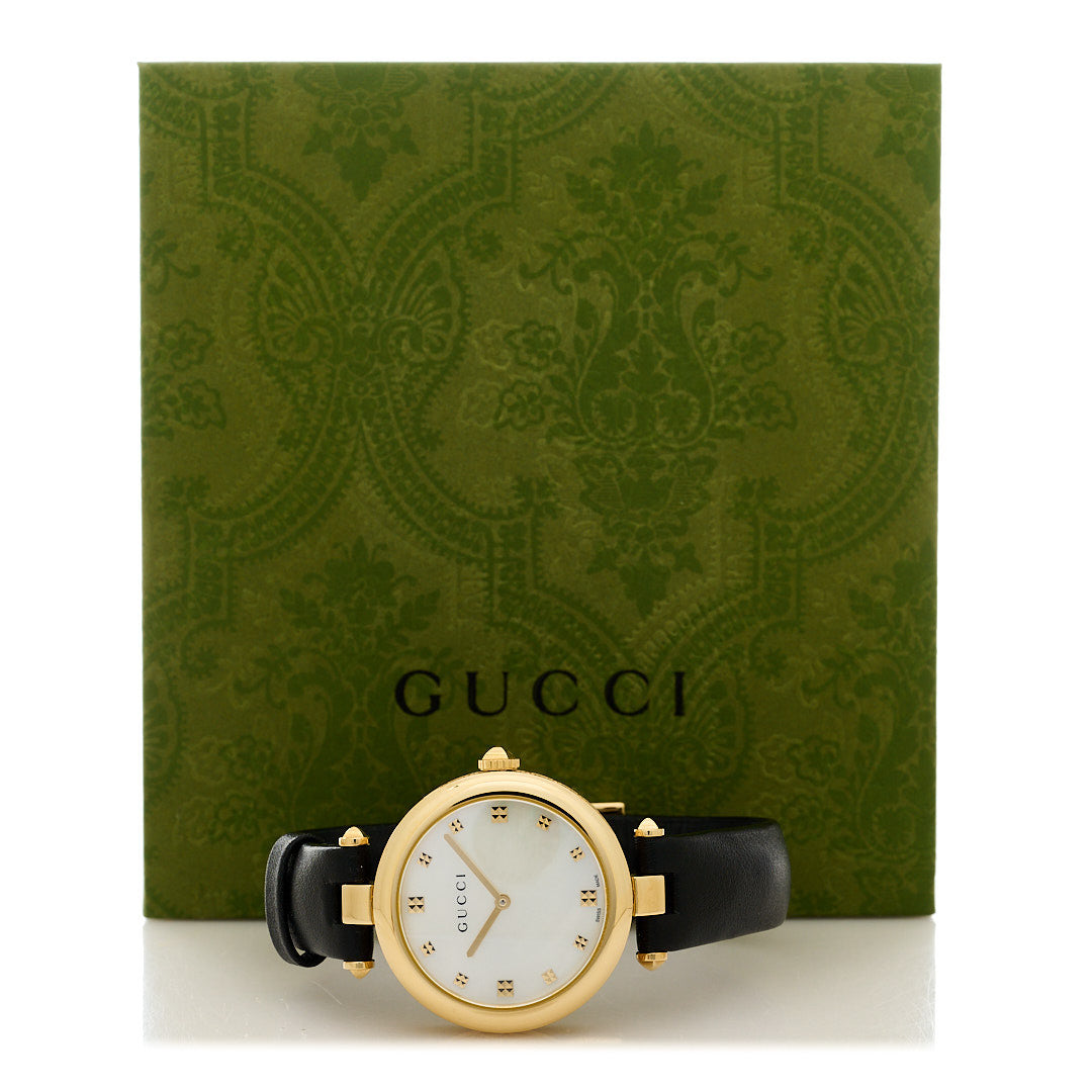 Gucci Stainless Steel Calfskin Mother of Pearl 32mm Diamantissima Quartz Watch 5 of 5