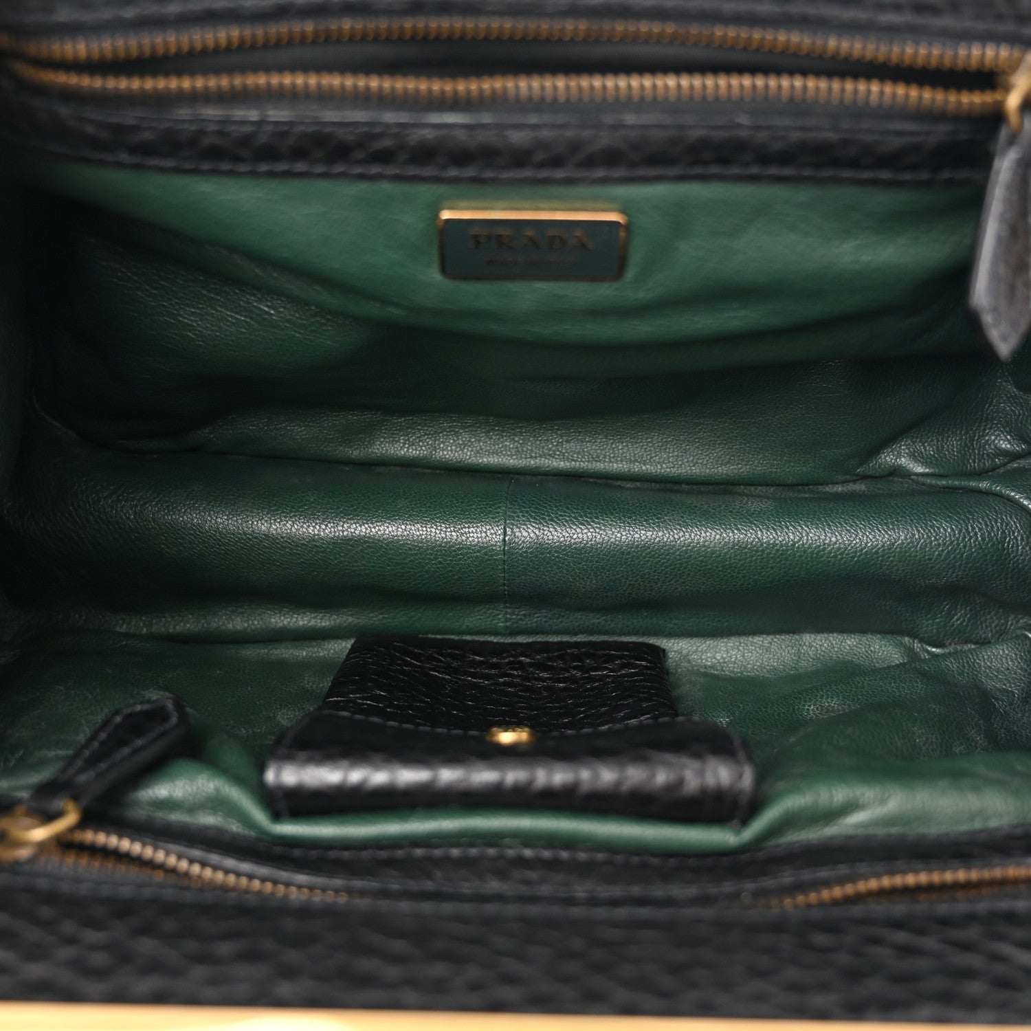 Prada Cervo Berlino Satchel Black 5 of 11