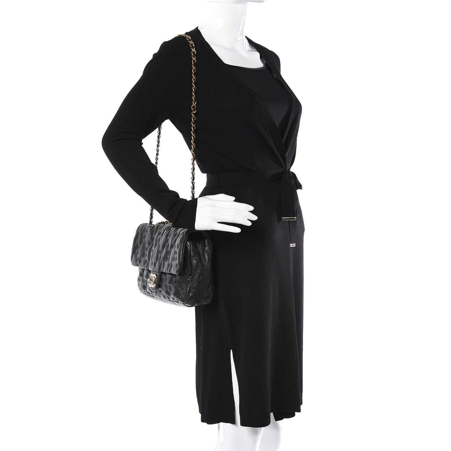 Chanel Caviar Wild Stitch Flap Black 2 of 8