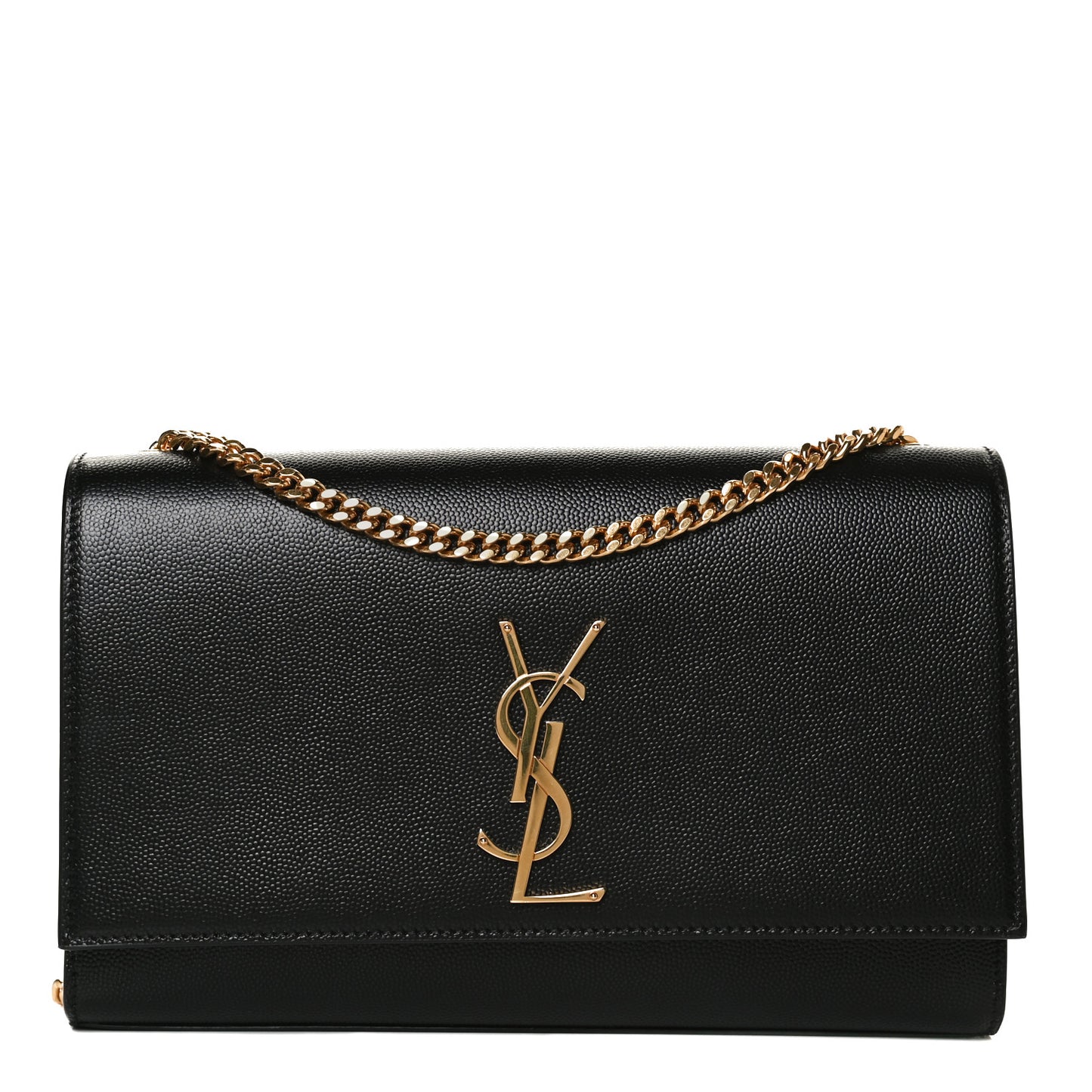 Grain De Poudre Medium Classic Monogram Kate Satchel Black
