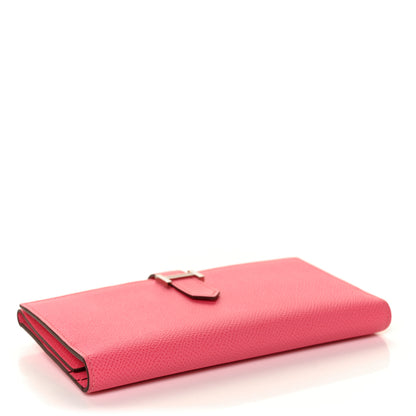 Hermes Epsom Bearn Gusset Wallet Rose Azalee 4 of 8