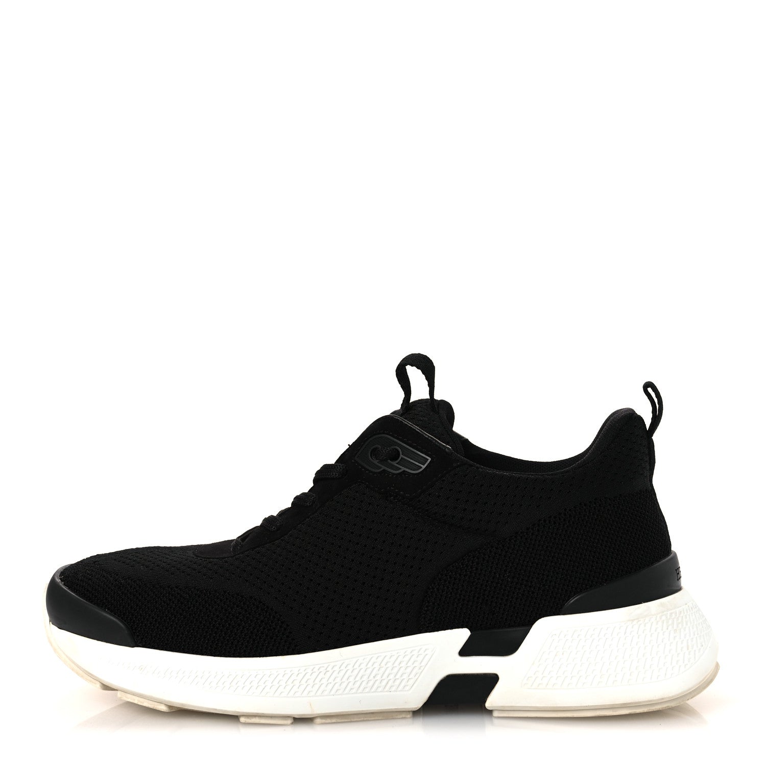 Hermes Technical Knit Suede Heros Sneakers 40 Black 1 of 15