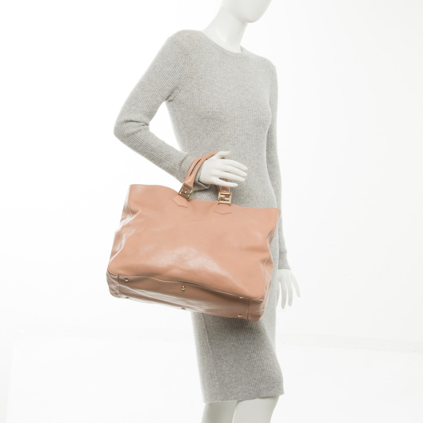 Calfskin Twins Tote Pink