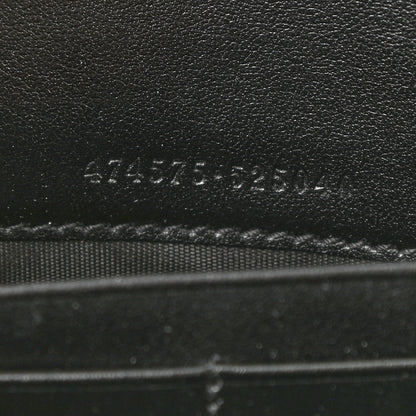 Gucci Calfskin Matelasse GG Marmont Chain Wallet Black 7 of 8