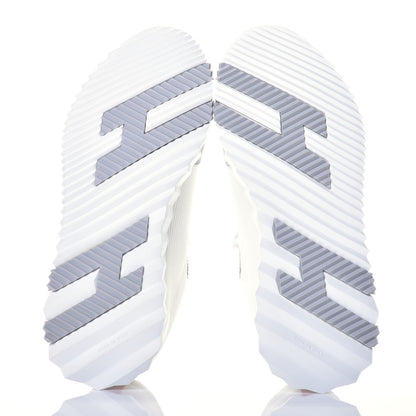 Hermes Technical Canvas Suede Goatskin Bouncing Sneakers 37.5 White Multicolor 5 of 8