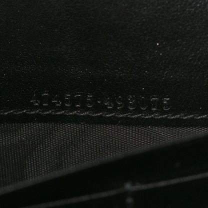 Gucci Calfskin Matelasse GG Marmont Chain Wallet Black 7 of 10