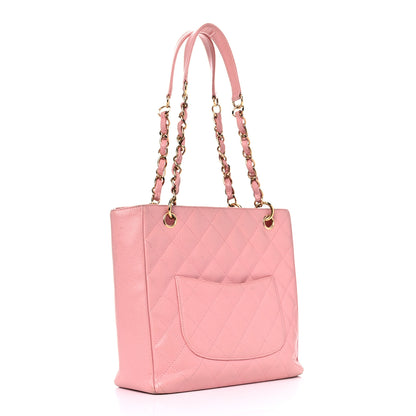 Chanel Caviar Quilted Petit Shopping Tote PST Pink 3 of 30