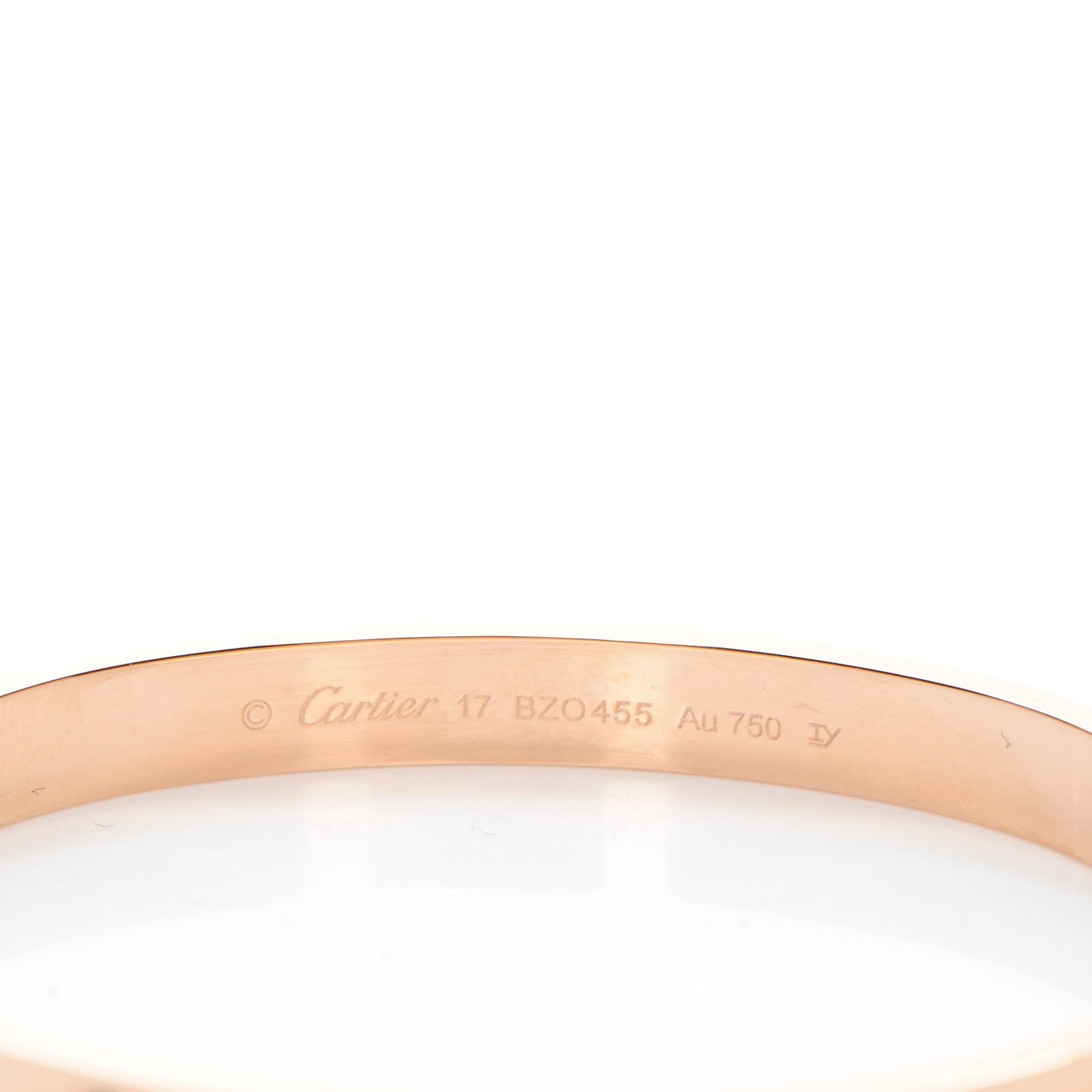 18K Pink Gold LOVE Bracelet 17