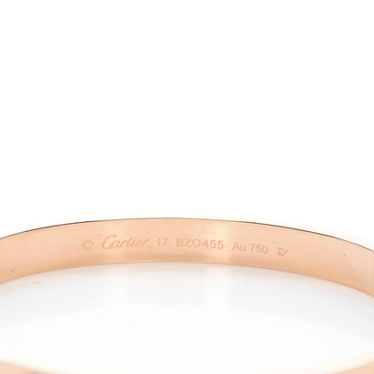 Cartier 18K Pink Gold LOVE Bracelet 17 4 of 8