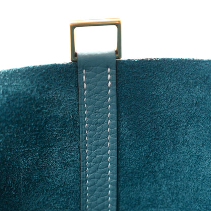 Hermes Taurillon Clemence Picotin Lock 18 PM New Blue Jean 7 of 11