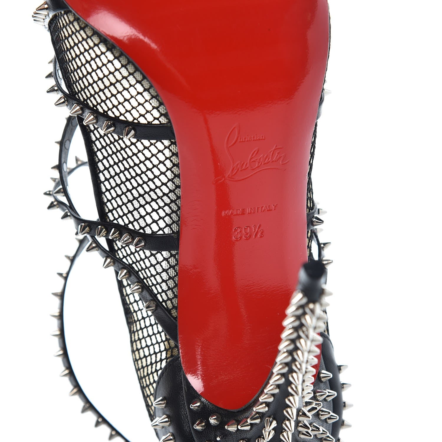 Christian Louboutin Rete Mini Resille Kid Specchio Alarc 100 Pump 39.5 Black 6 of 10