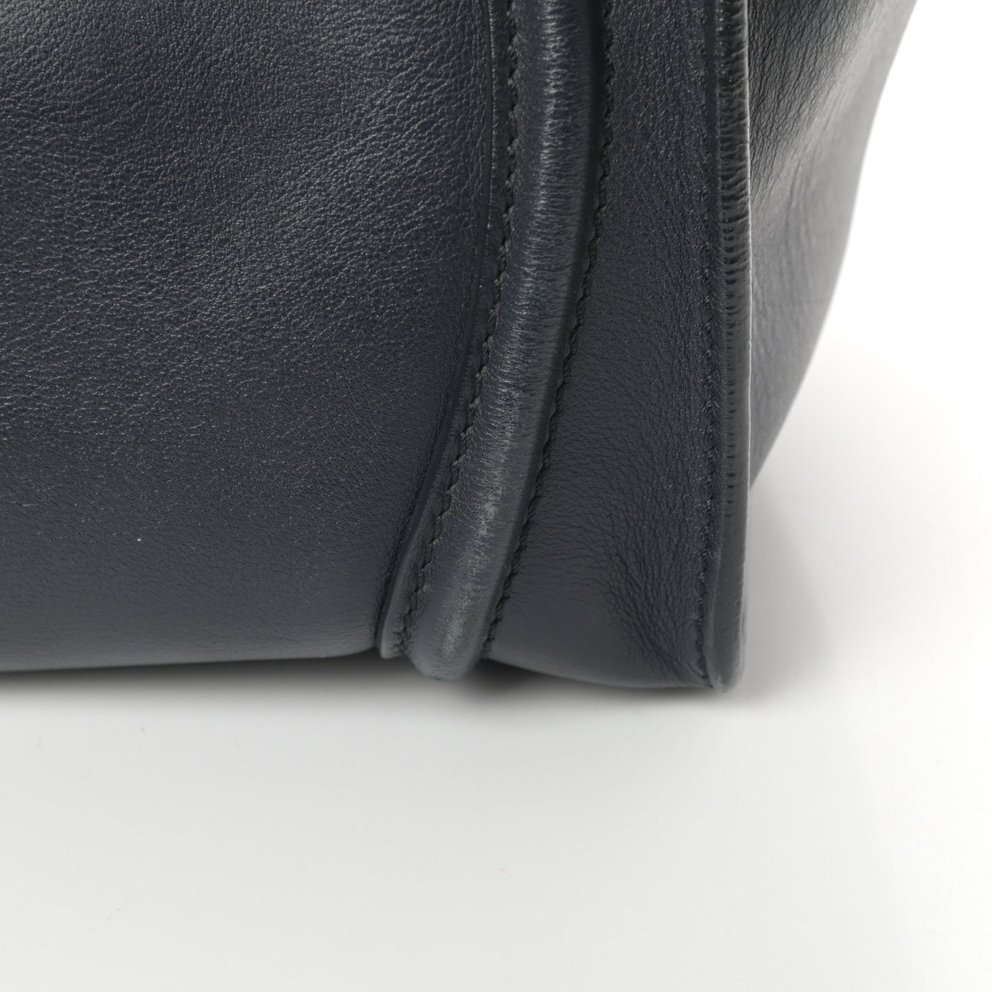 Smooth Calfskin Mini Luggage Navy Blue