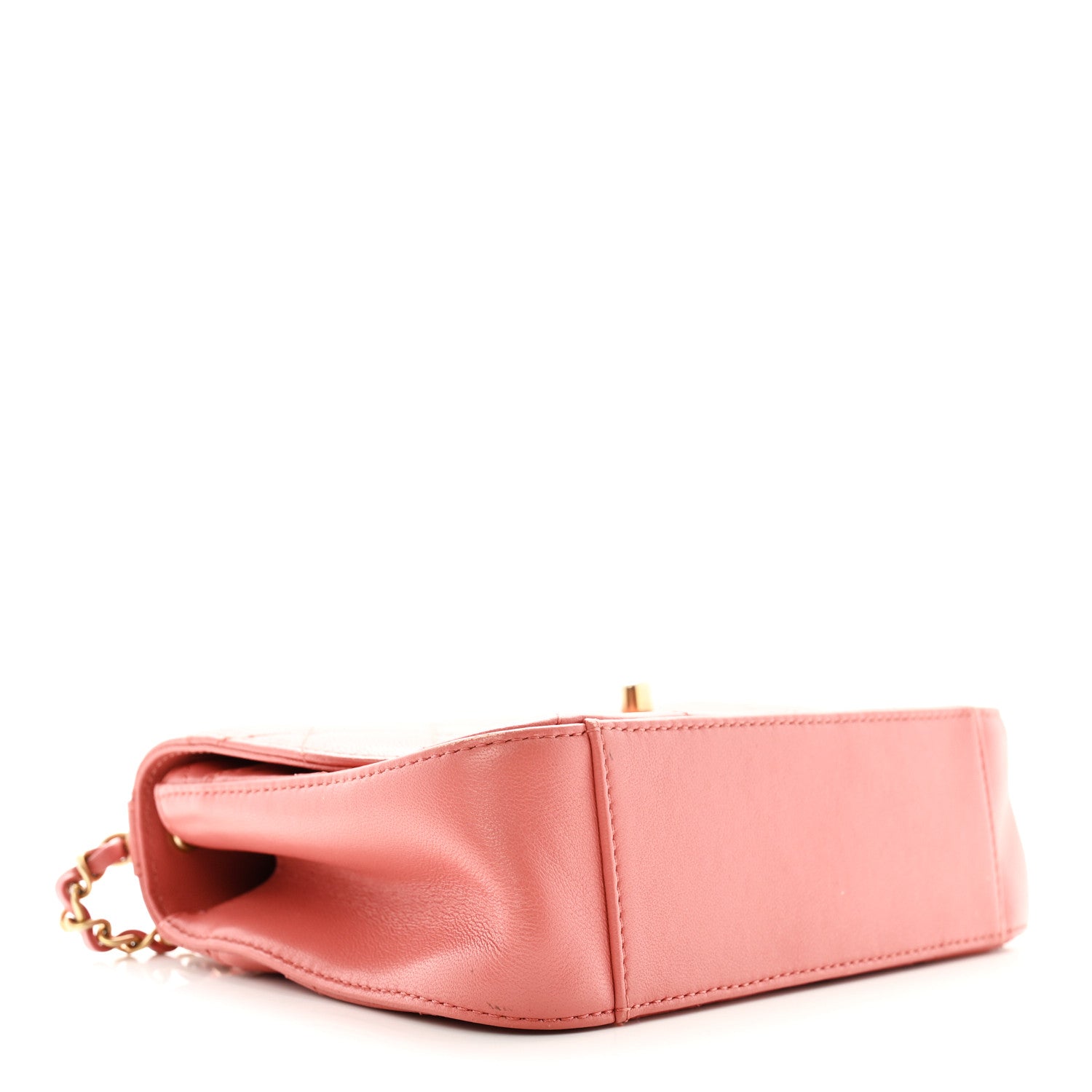 Chanel Lambskin Quilted Small Chain Infinity Top Handle Flap Pink 4 of 12