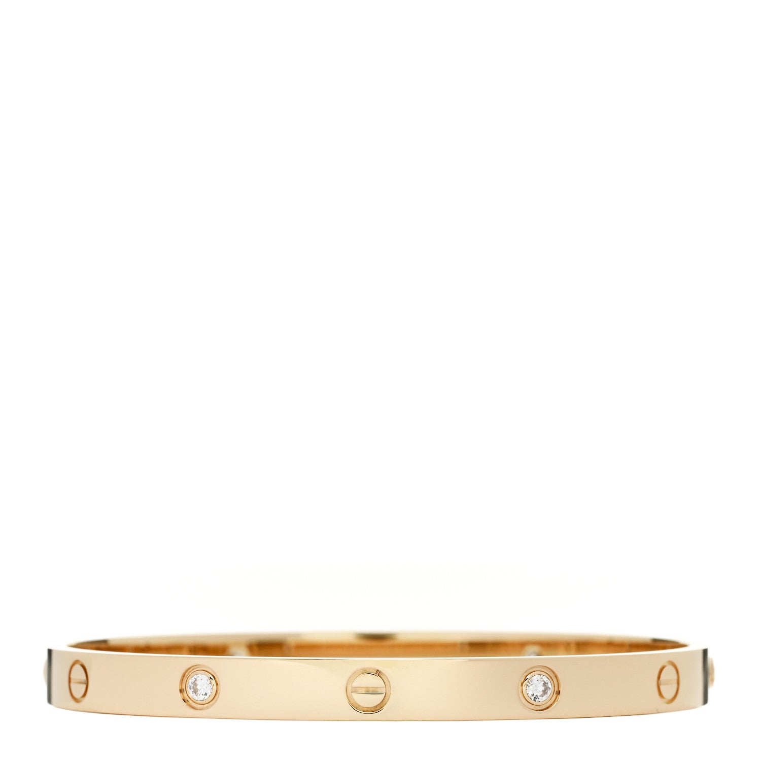 Cartier 18K Yellow Gold 4 Diamond LOVE Bracelet 20 2 of 7