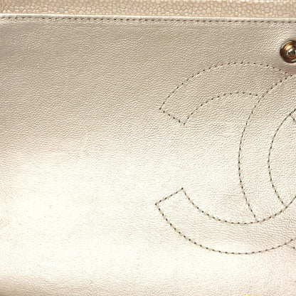 Chanel Iridescent Caviar Quilted Jumbo Double Flap Beige 10 of 16