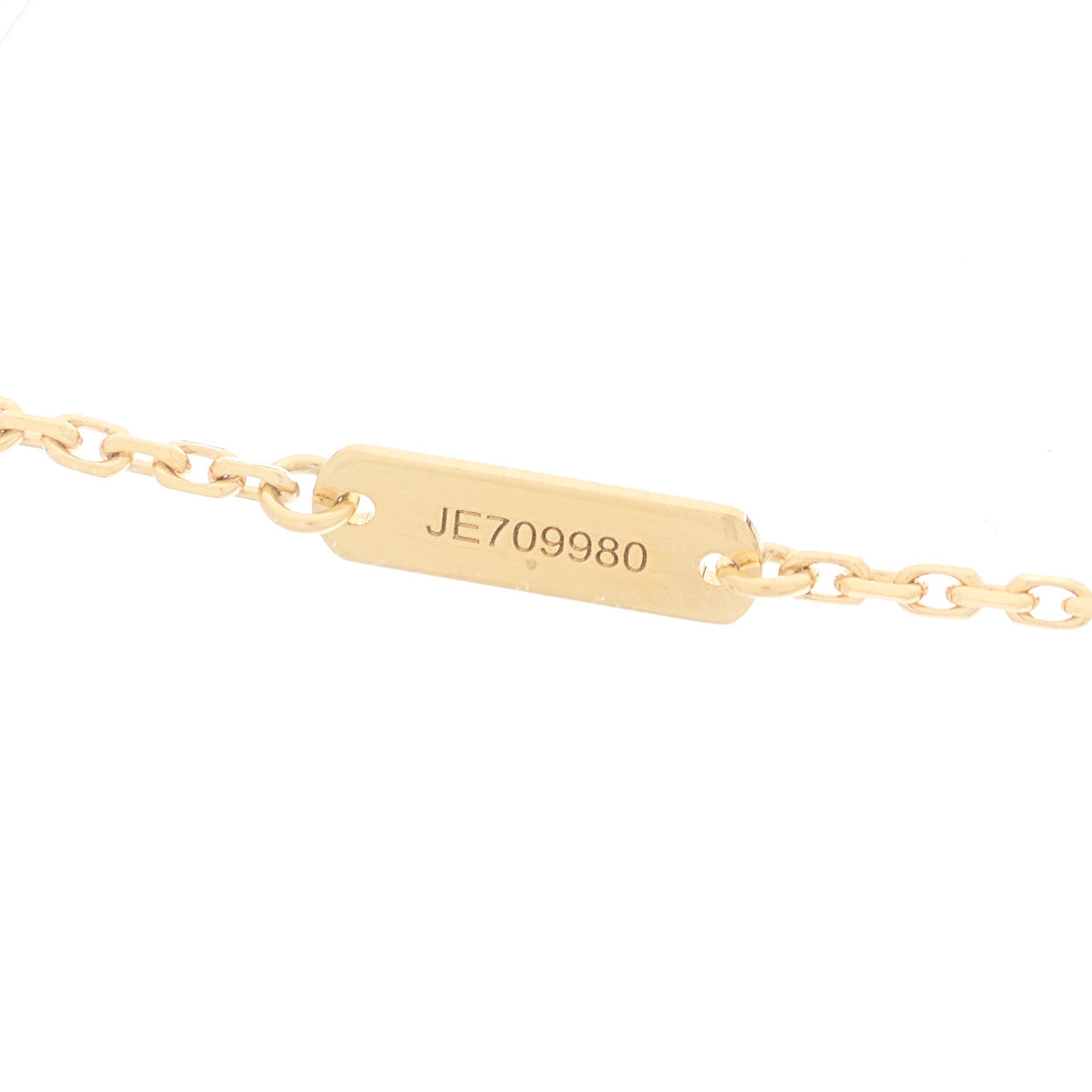 18K Yellow Gold Diamond Vintage Alhambra Pendant Necklace