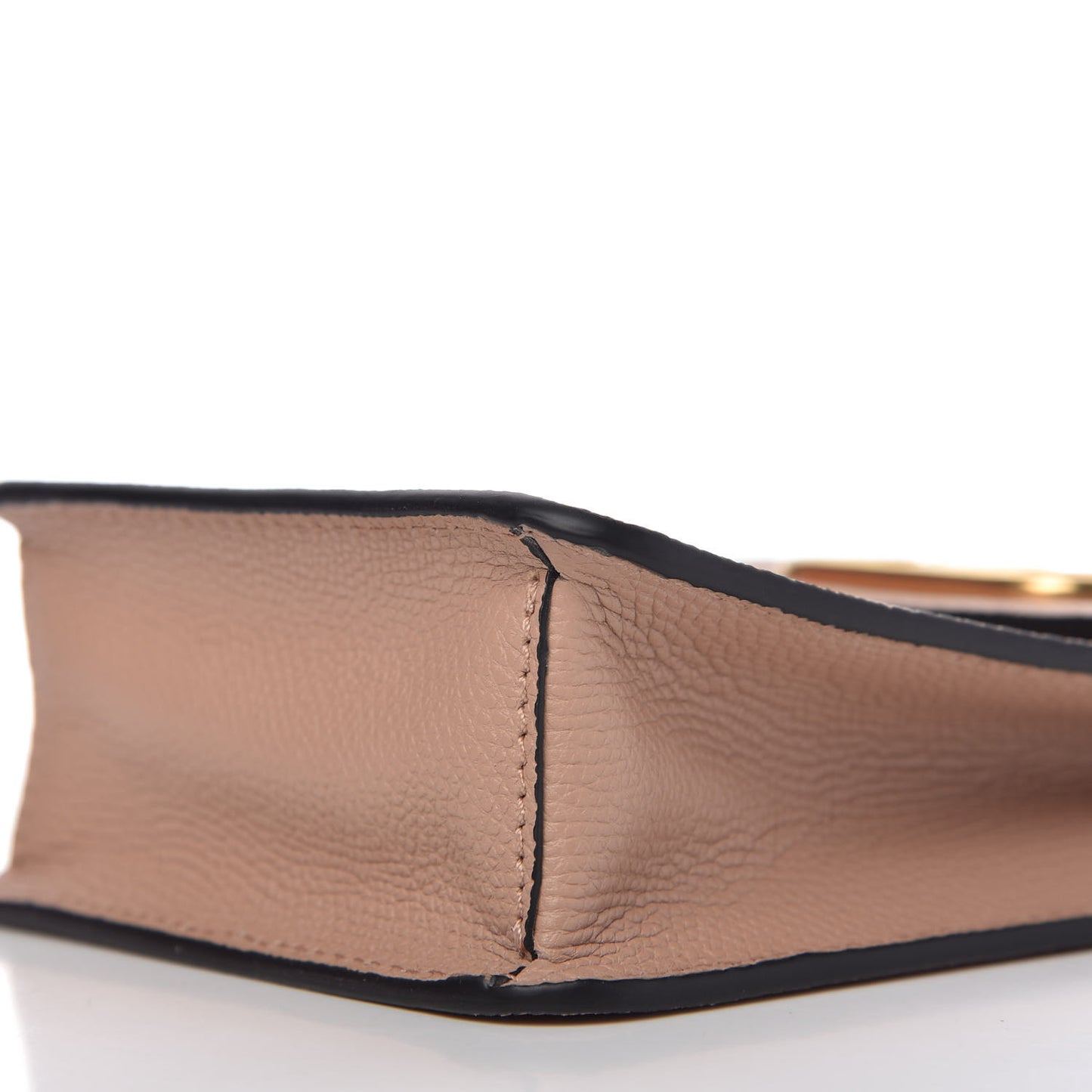 Grained Calfskin Vlogo Crossbody Pouch Rose Cannelle
