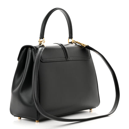 Celine Satinated Calfskin Medium 16 Top Handle Bag Black 3 of 12