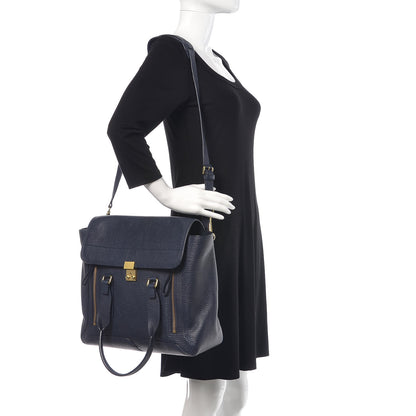 3.1 Phillip Lim 3.1 Textured Calfskin Large Pashli Satchel Ink 2 of 10
