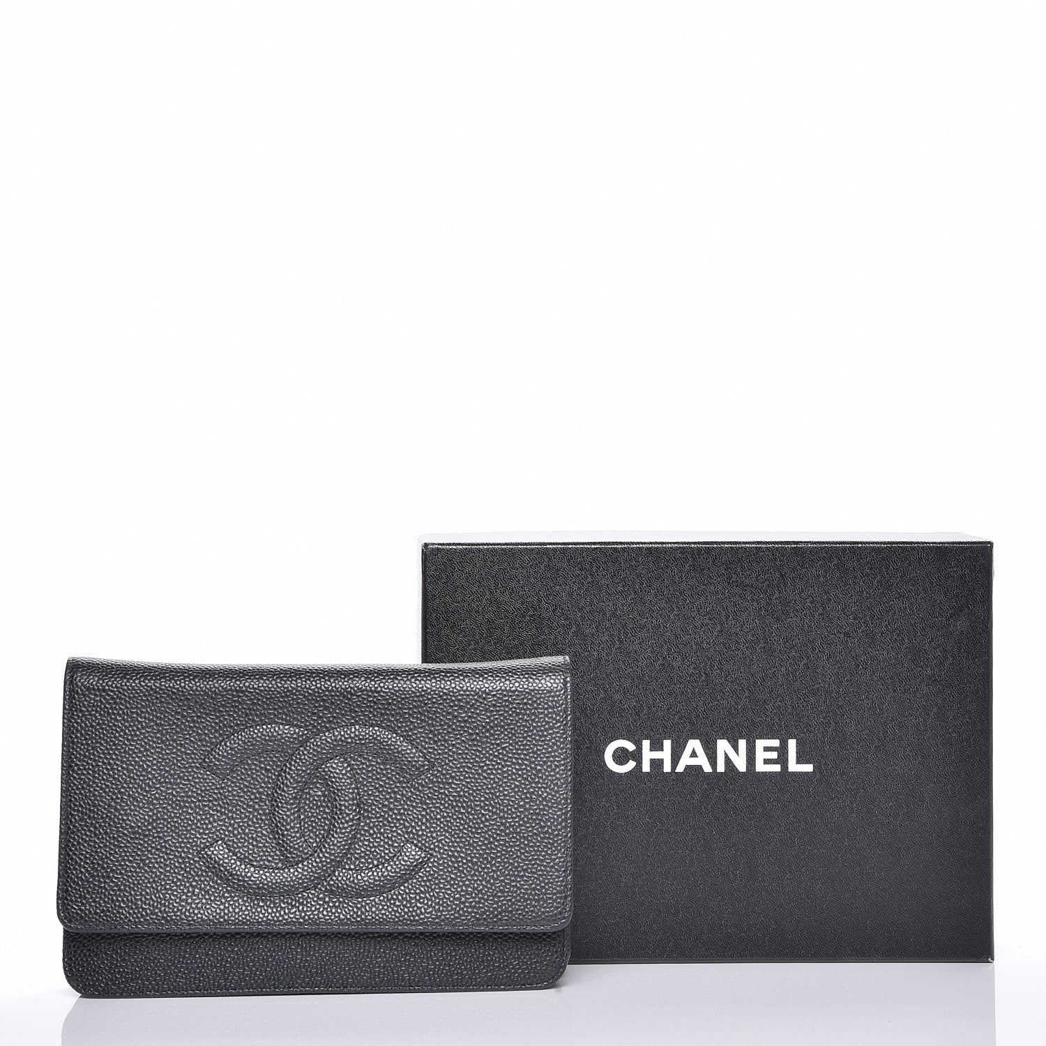Chanel Caviar Timeless CC Wallet On Chain WOC Black 7 of 7