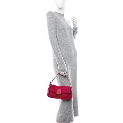 Fendi Suede Baguette Fuchsia 2 of 10