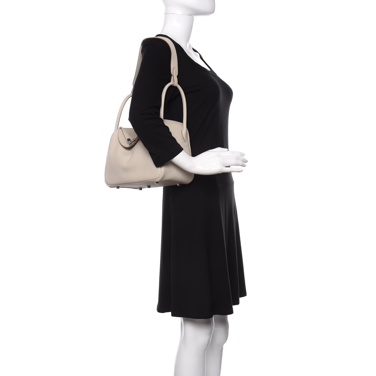 Hermes Taurillon Clemence Lindy 26 Beton 2 of 10
