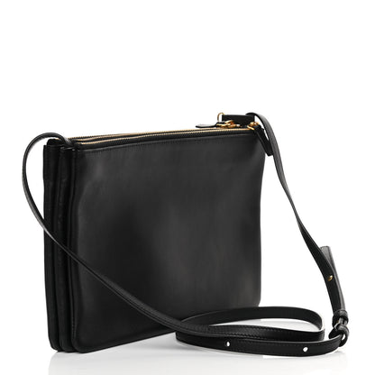 Celine Lambskin Large Trio Crossbody Bag Black 3 of 17