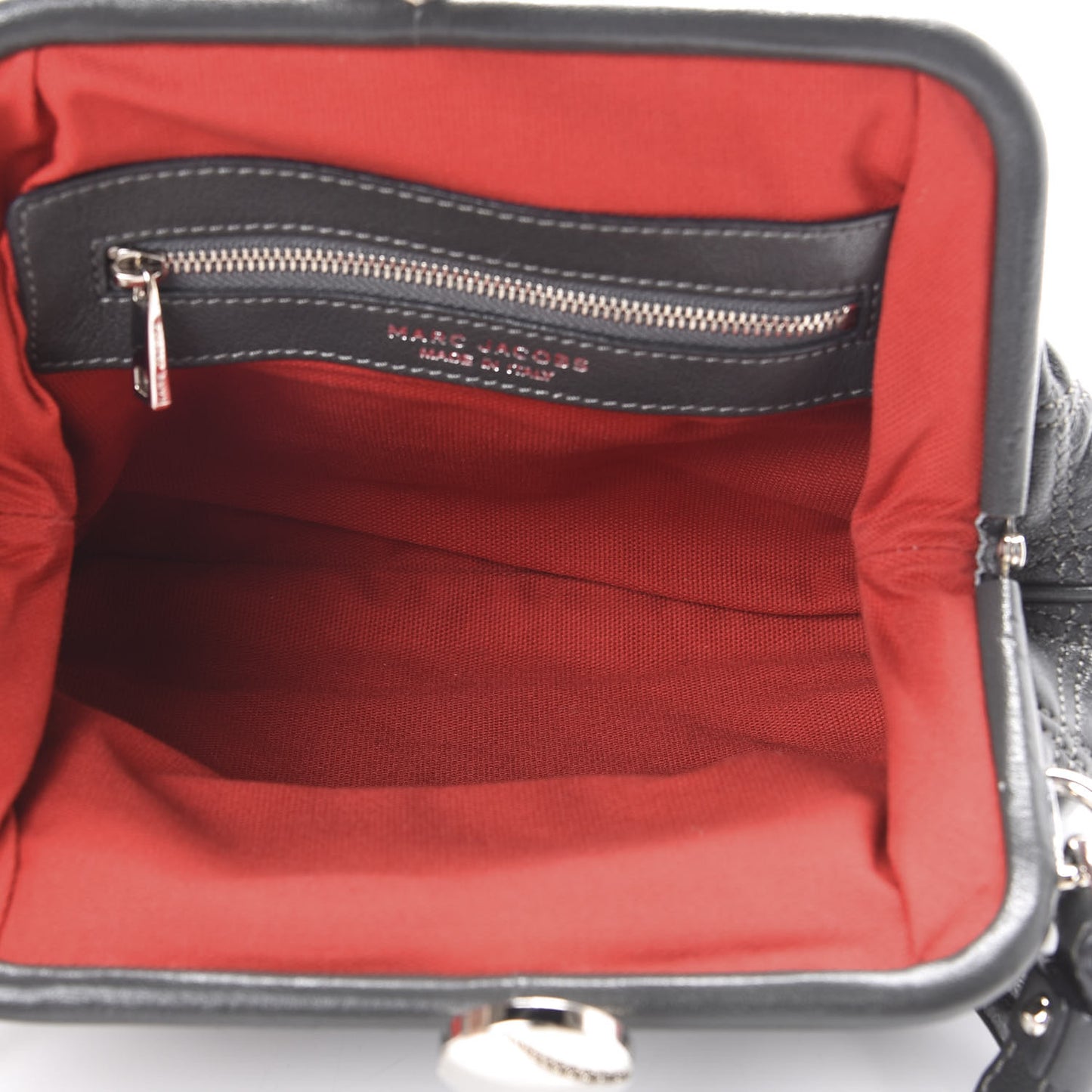 Calfskin Quilted Little Stam Dark Grey