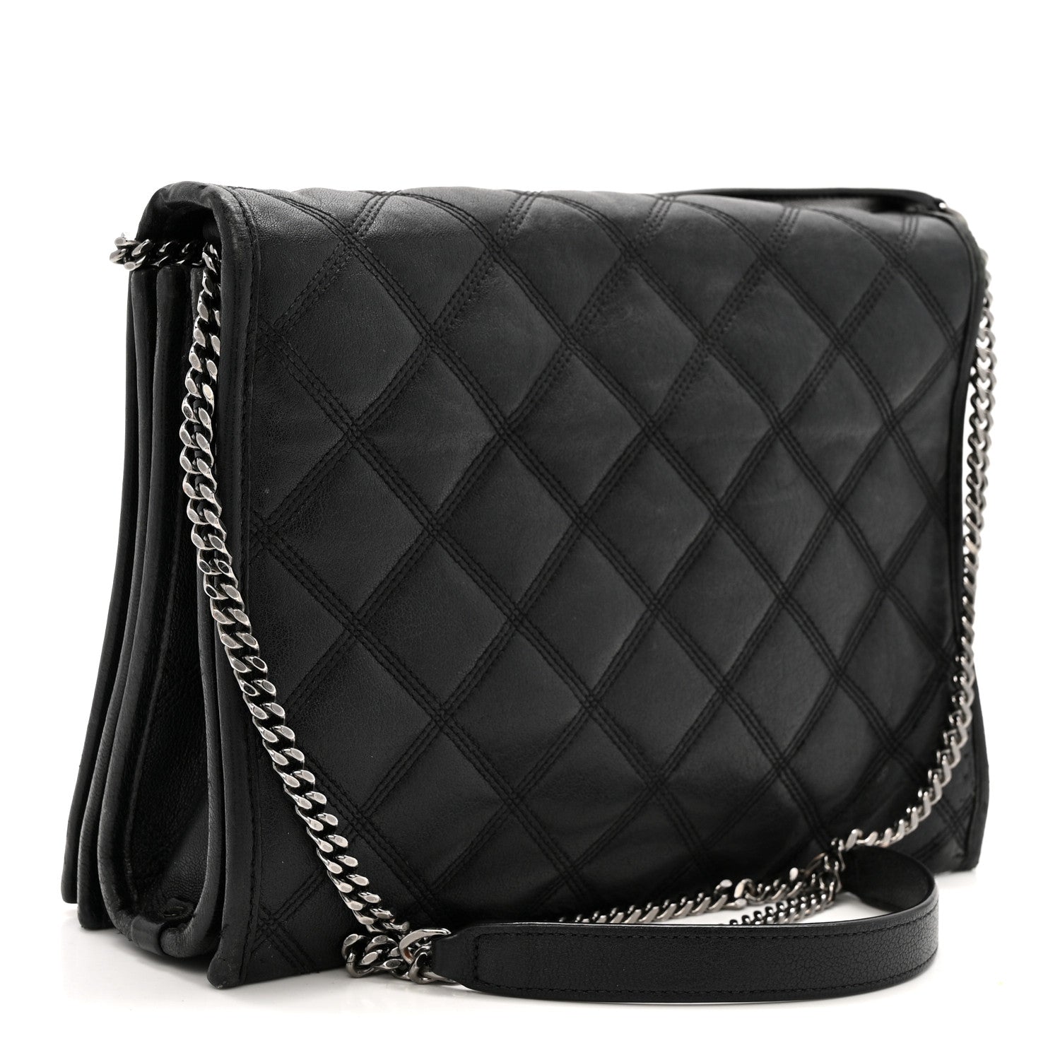 Saint Laurent Lambskin Quilted Small Becky Chain Bag Black 3 of 15