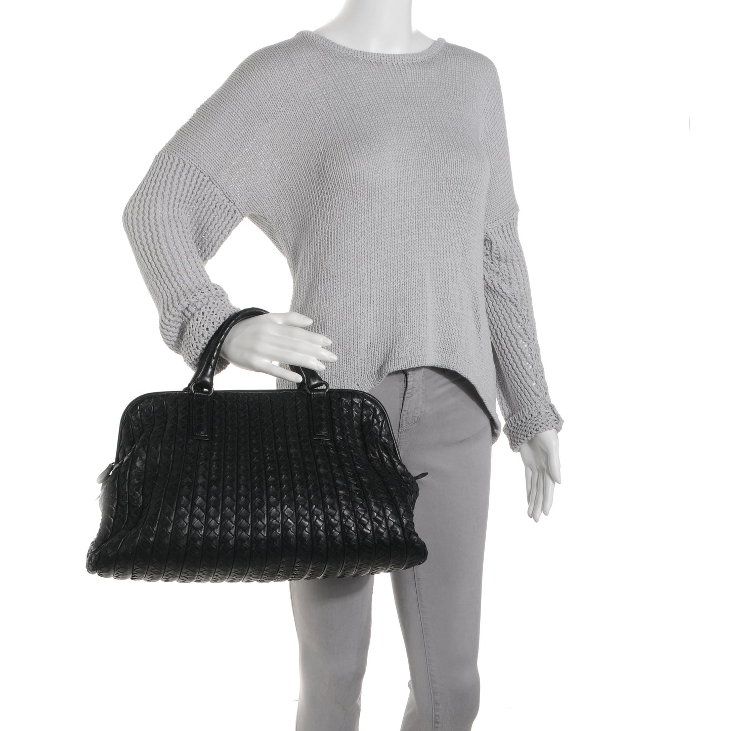 Nappa Intrecciato New Bond Satchel Nero Black