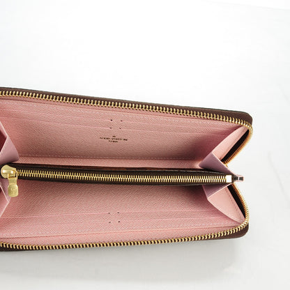 Louis Vuitton Damier Ebene Clemence Wallet Rose Ballerine 5 of 7