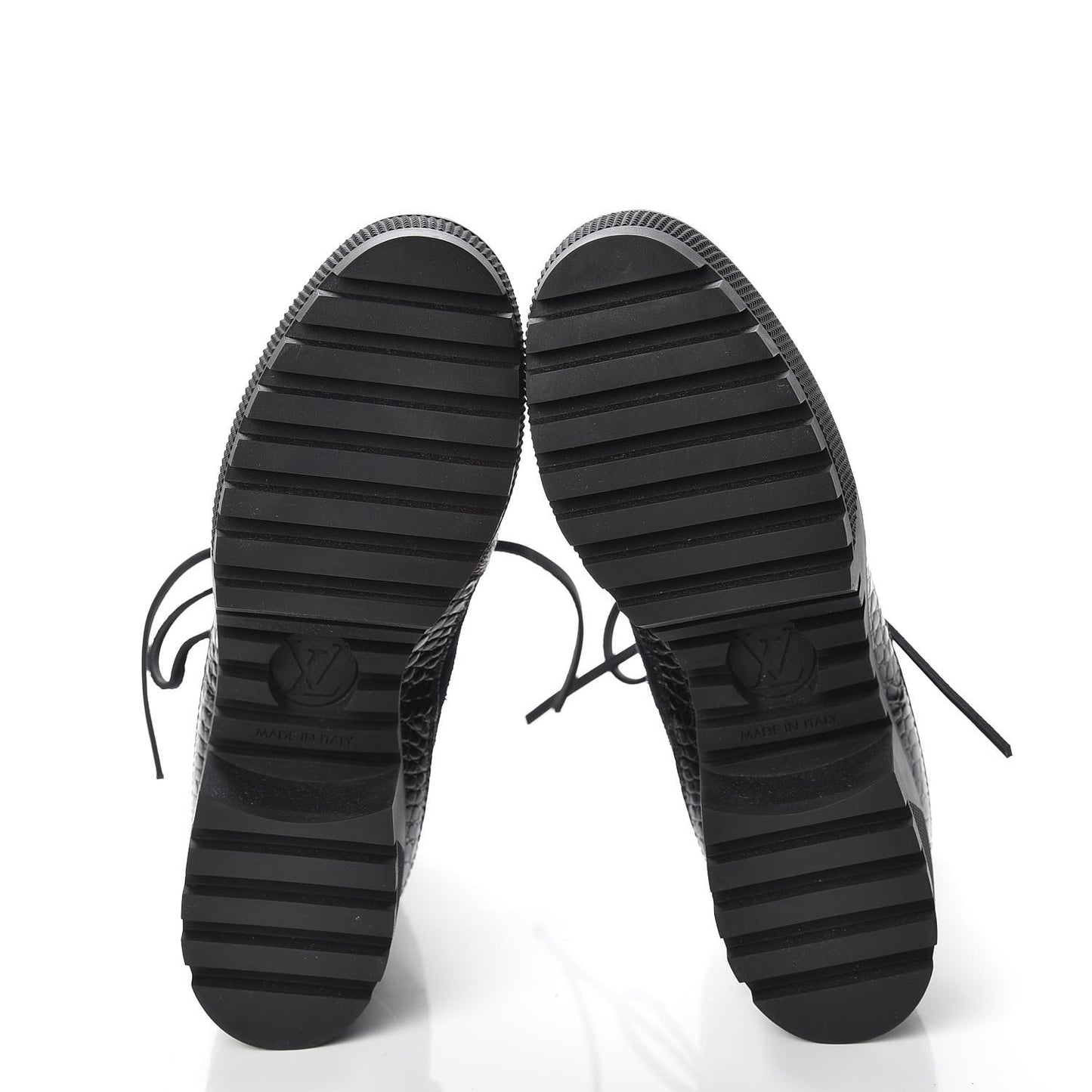 Suede Calfskin Monogram Laureate Platform Desert Boots 35.5 Black