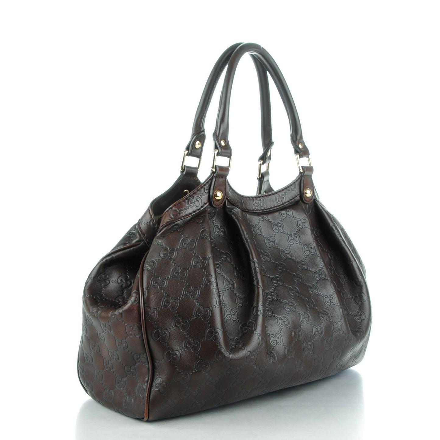 Guccissima Medium Sukey Tote Chocolate