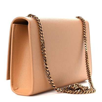 Saint Laurent Grain De Poudre Medium Monogram Kate Satchel Dark Hummus 3 of 11