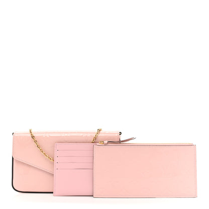 Louis Vuitton Vernis Felicie Chain Wallet Rose Ballerine 1 of 11
