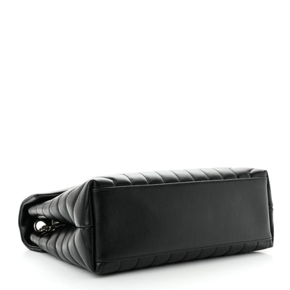 Saint Laurent Calfskin Y Quilted Monogram Medium Loulou Chain Satchel Black 4 of 11