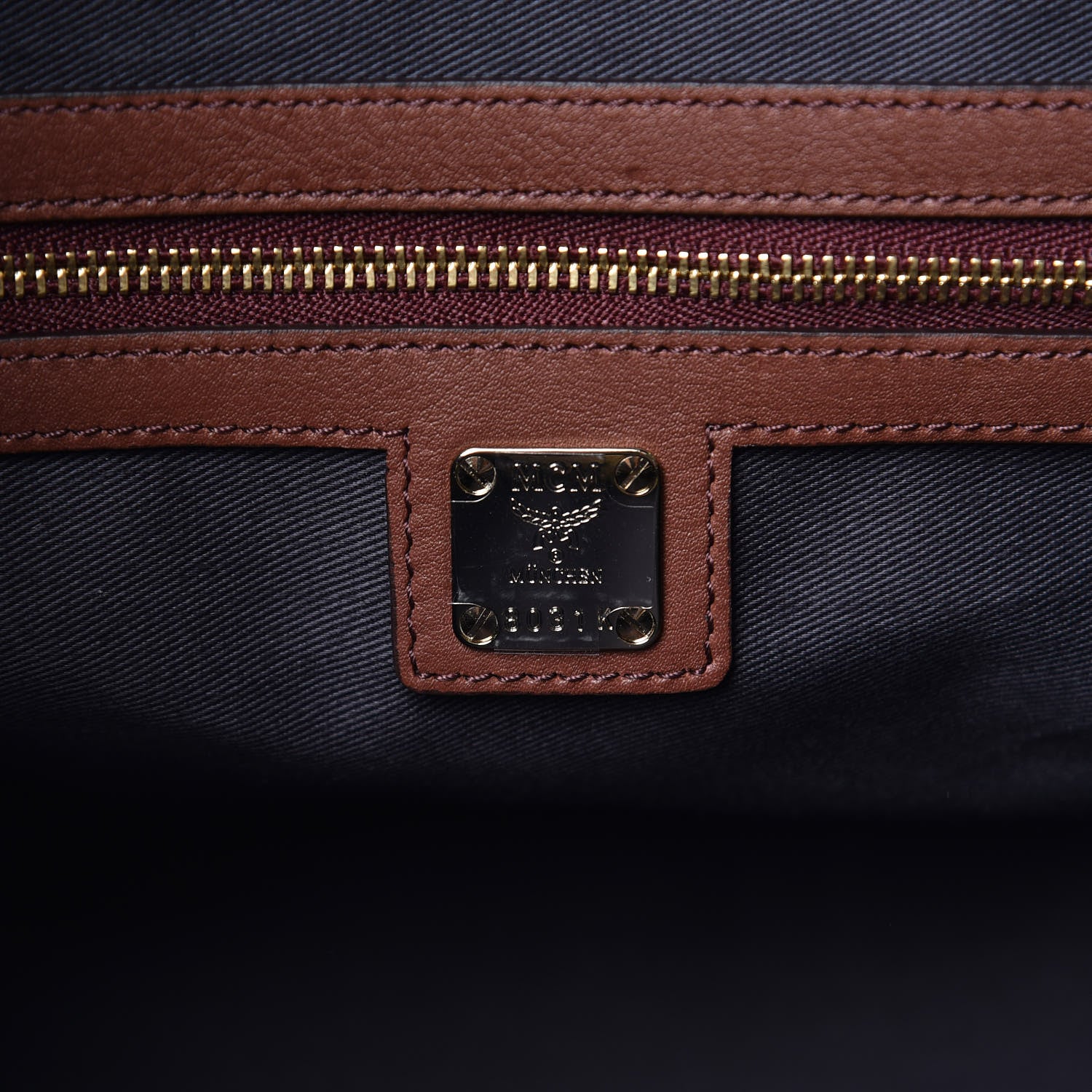 MCM Calfskin Ottomar Monogram Medium Klara Hobo Brown 7 of 11