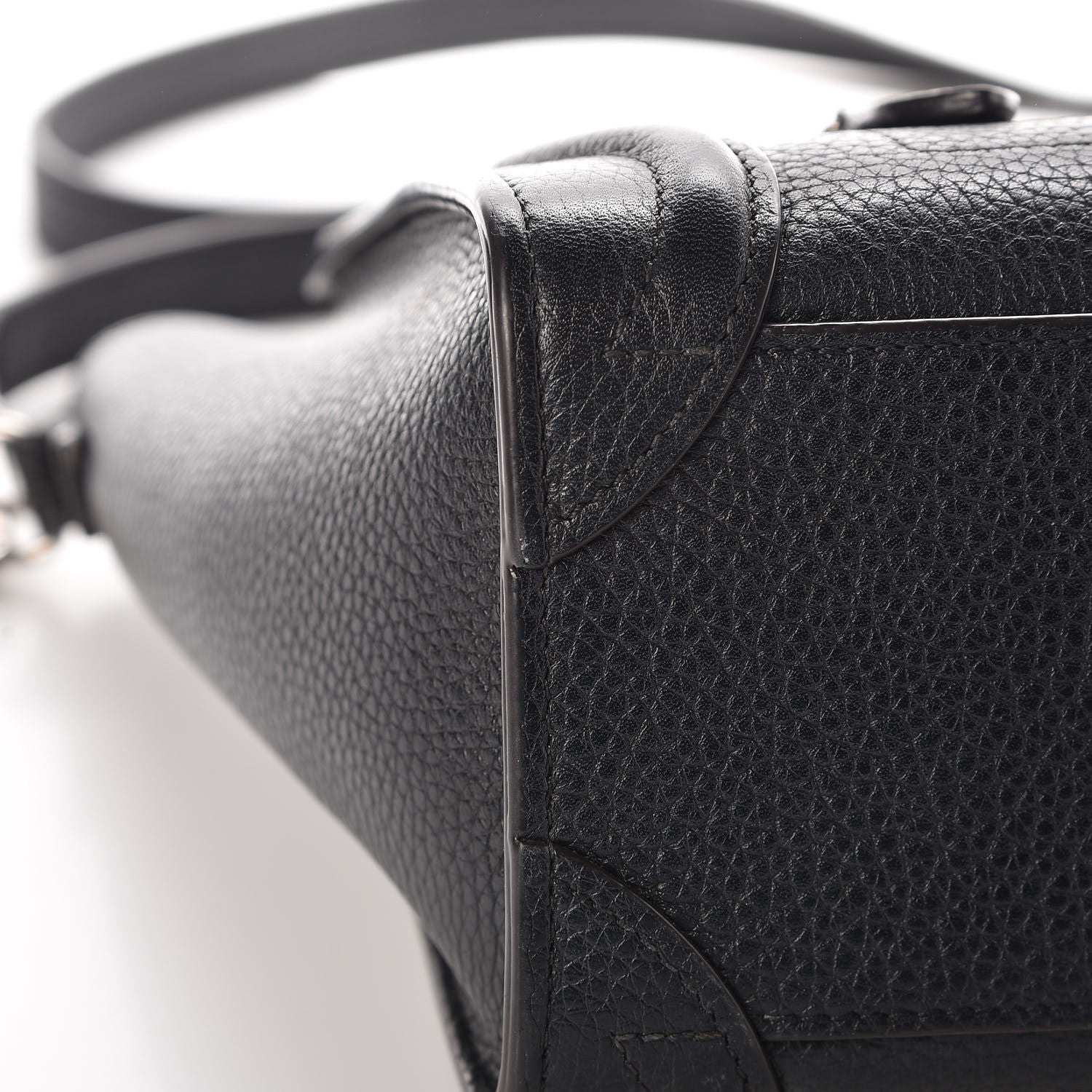 Celine Drummed Calfskin Nano Luggage Black 14 of 14