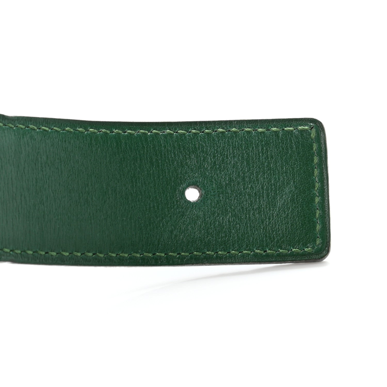 Hermes Box 32mm Belt Strap 68 Black Vert Clair 6 of 9