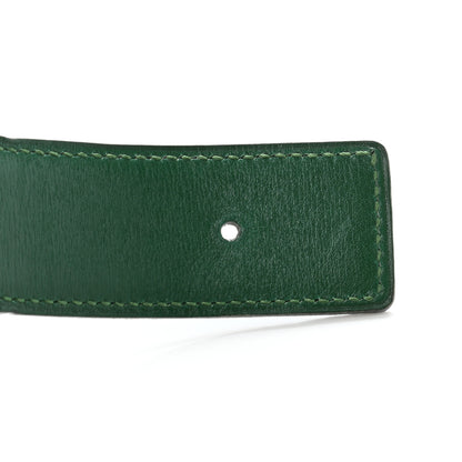 Hermes Box 32mm Belt Strap 68 Black Vert Clair 6 of 9
