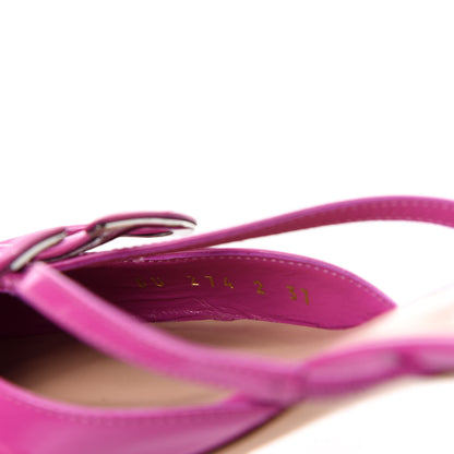 Valentino Garavani Patent Vlogo Low Heel Mules 37 Radiant Orchid 11 of 11