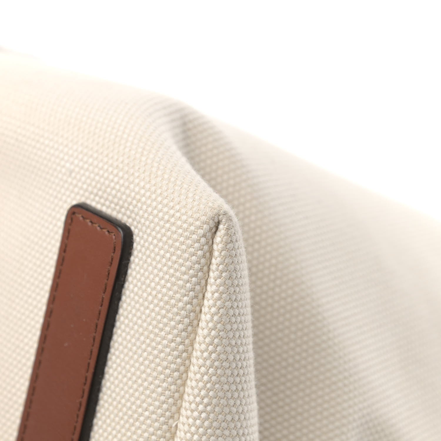 Burberry Cotton Canvas Calfskin Large Society Tote Bag Natural 5 of 11
