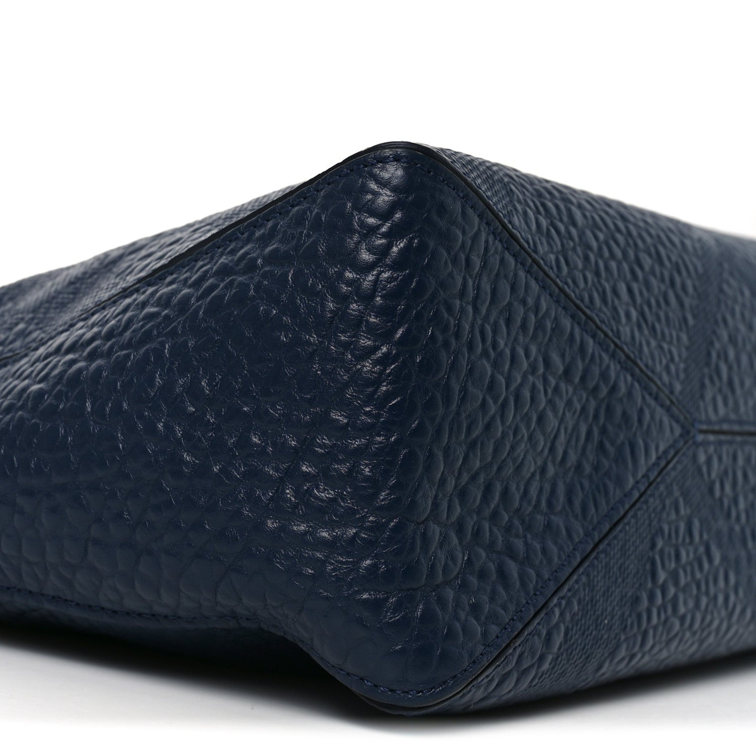 Burberry Heritage Grain Check Embossed Medium Dewsbury Tote Blue Carbon 8 of 9