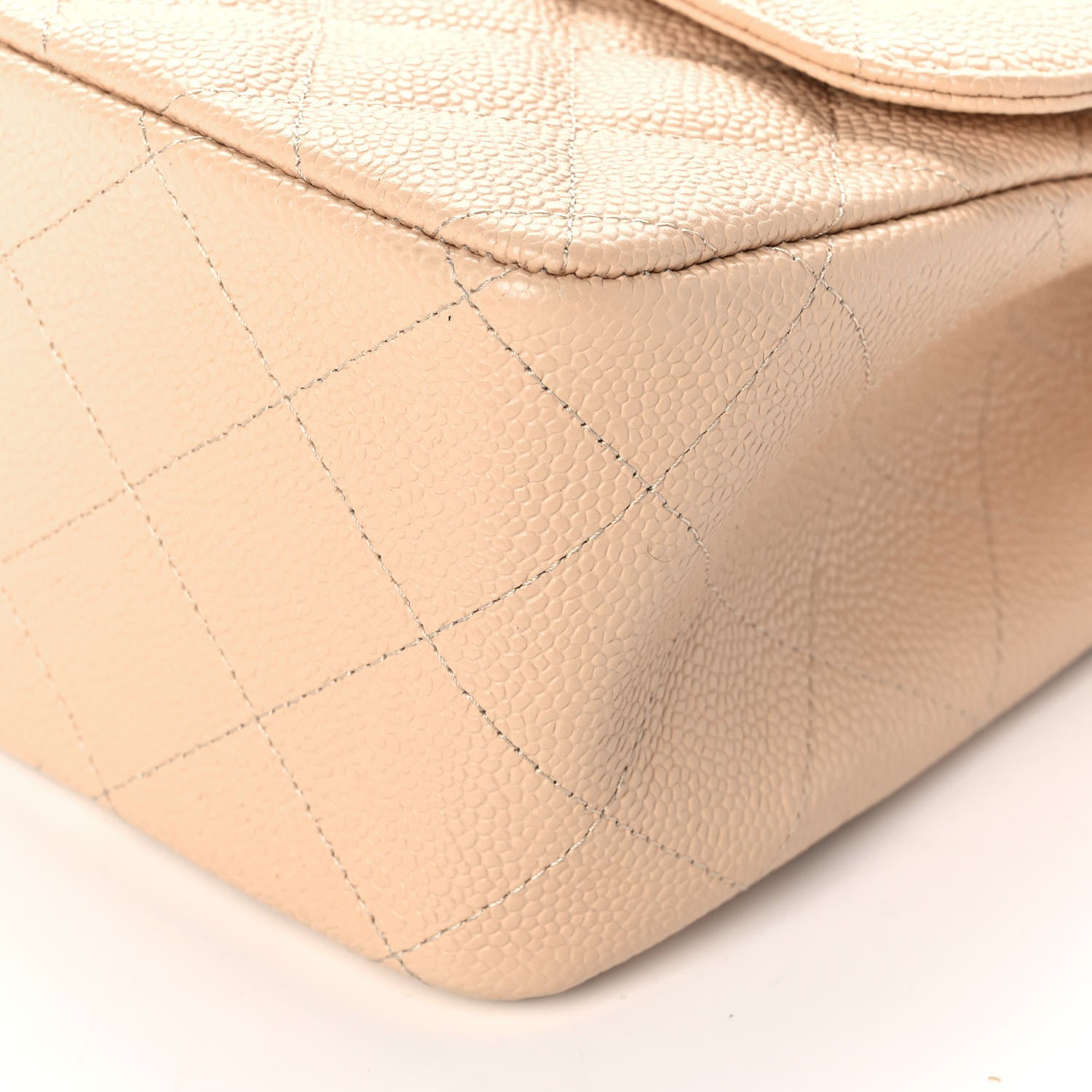 Chanel Caviar Quilted Jumbo Double Flap Beige 11 of 14