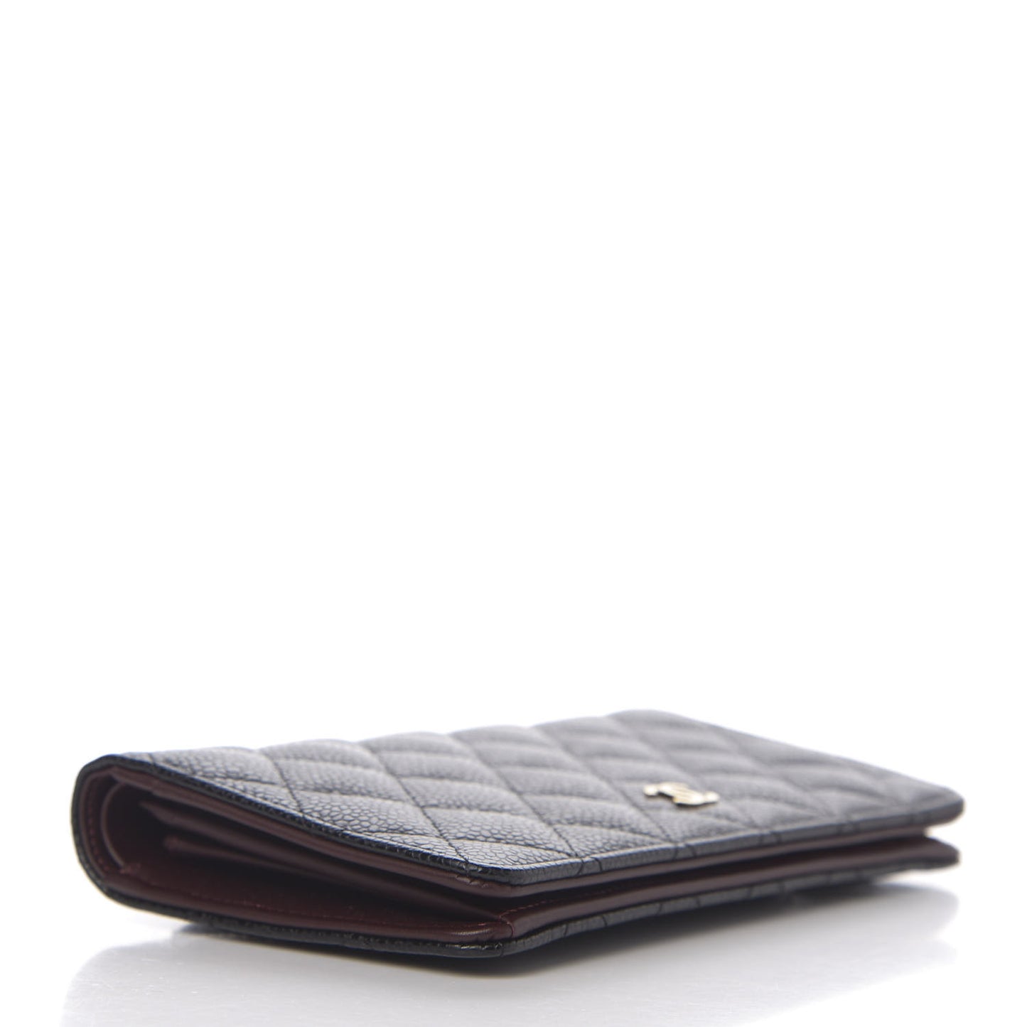 Caviar Quilted Yen Wallet Black