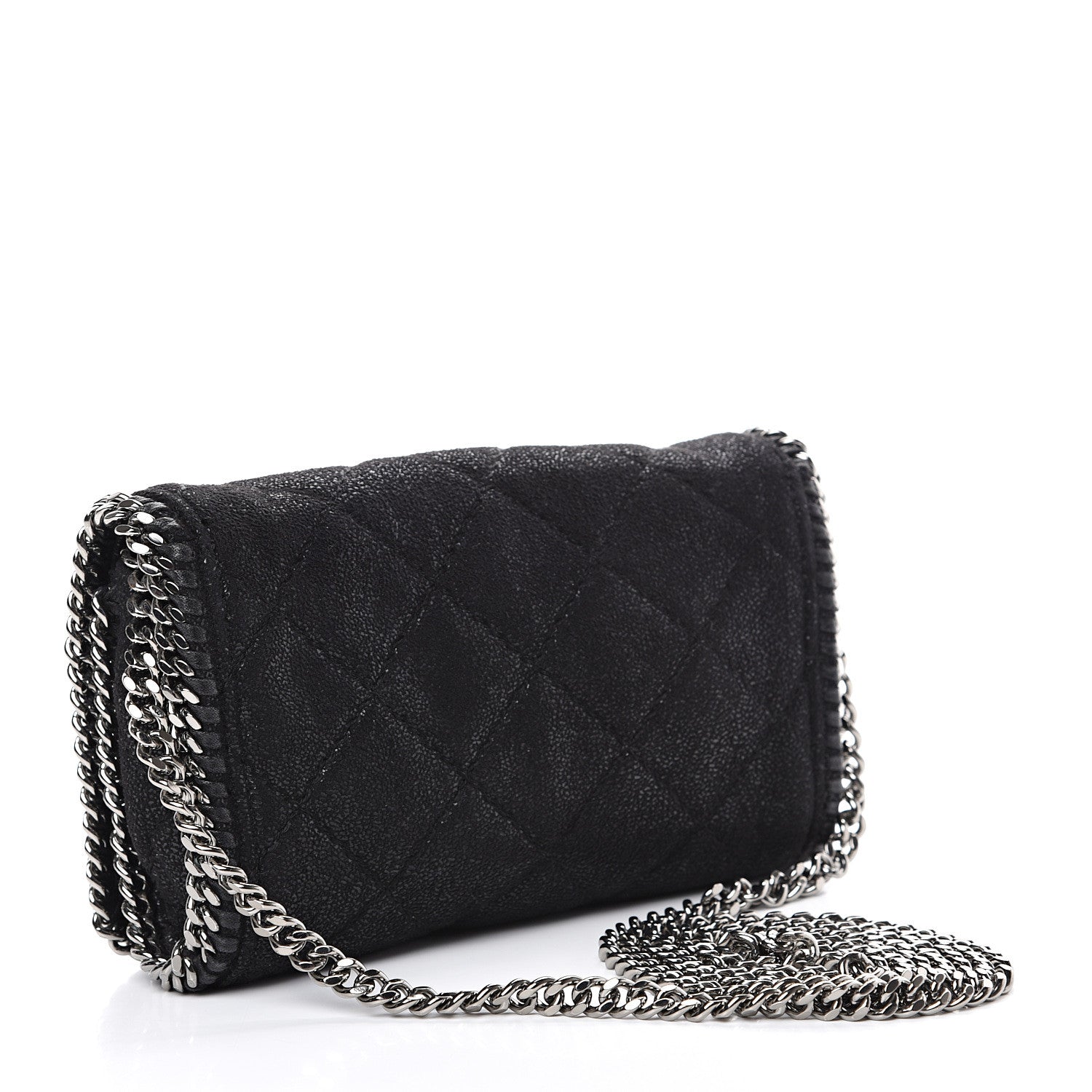 Stella McCartney Shaggy Deer Quilted Falabella Crossbody Bag Black 2 of 10
