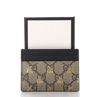 Gucci GG Supreme Monogram Bees Card Holder Black 7 of 7