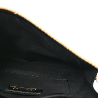 Saint Laurent Raffia Monogram Large Belle De Jour Clutch Natural 5 of 12
