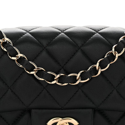 Chanel Lambskin Quilted Mini Rectangular Flap Black 8 of 10