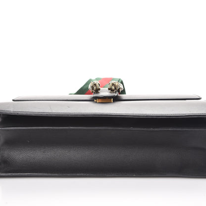 Gucci Moon Calfskin Web Large Dionysus Bamboo Top Handle Bag Black 18 of 21